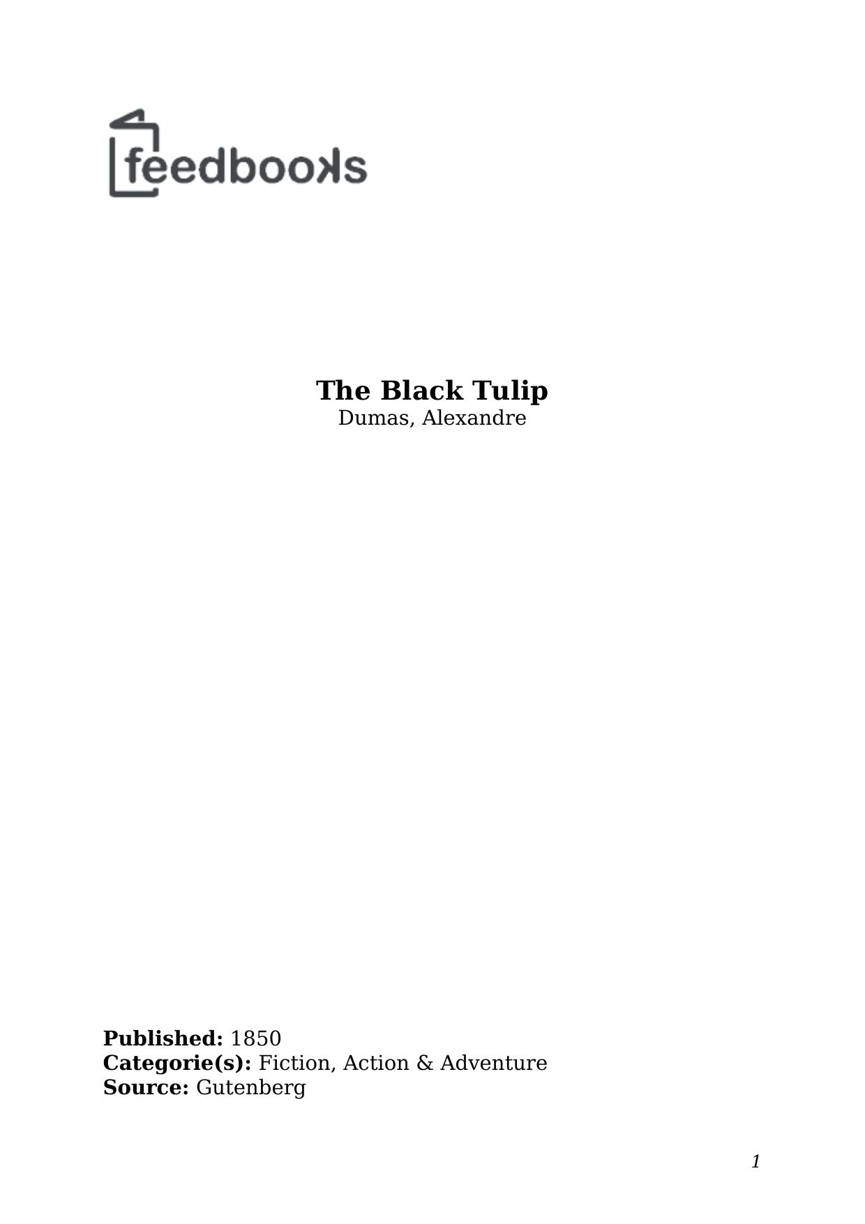 Dumas The Black Tulip